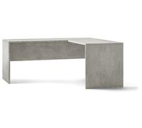 Scrivania angolare ad angolo DESTRO H76 L180 P169 Cm colore Cemento 6301k Sarmog