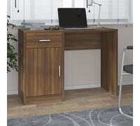 Scrivania Cassetto Rovere Marrone 100x40x73cm Legno Multistrato - Elegant Desk with Drawer & Cabinet for Home Office, Sturdy Engineered Wood, Spacious Storage, Easy Assembly, Brown Oak Finish