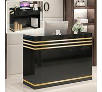 Scrivania compatta con cassetto bloccabile, ideale per ufficio, salone di bellezza e check-out al dettaglio in piccoli spazi