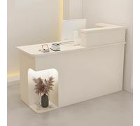 Scrivania compatta con illuminazione a LED e cassetto con serratura per negozi di alimentari e negozi di abbigliamento, 100 cm, elegante e funzionale