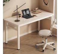 Scrivania compatta con struttura in metallo, mobile da ufficio salvaspazio per piccoli spazi, ideale per casa e ufficio e tavolo da studio