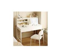 Scrivania compatta da trucco con sgabello, specchio e cassetti, per piccole camere da letto, mobili perfetti per ragazze e donne per spazi eleganti