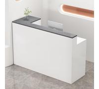 Scrivania compatta per reception con cassetti chiudibili e salvaspazio, bancone per le vendite, moderna scrivania per piccoli spazi, 99,8 x 45 cm, ideale per aree di ricevimento e uso aziendale