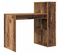 Scrivania Computer Legno Ingegnerizzato 108x55x103.5 cm, Colore Legno | Ripiani integrati, assemblaggio con cacciavite, superficie lavabile, design minimalista, materiale sostenibile, vano CPU,