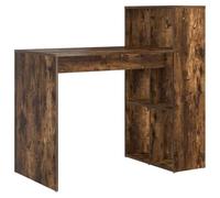 Scrivania Computer Rovere Fumé Legno Ingegnerizzato 108 x 55 x 103.5 cm | Design minimalista, scaffali pratici, materiale sostenibile, montaggio facile, pulizia rapida