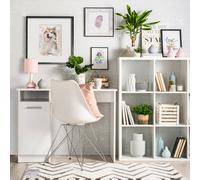 Scrivania con anta per ufficio camera stanza Paris bianco100X50 cm YES Arredo