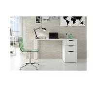Habitdesign Vittoria B02 Scrivania e Cassettiera, 138 x 60 x 74, Bianco