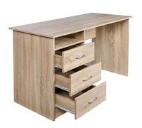 Scrivania con Cassettiera 3 Cassetti + Ripiano Aperto Tavolo da Lavoro Porta Pc Computer in Legno MDF Arredamento Casa Ufficio Cameretta Design Moderno Dimensione 120 x 51 x 72 cm Crea uno spazio di l