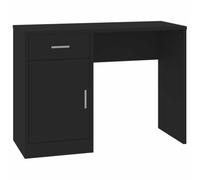 Scrivania con cassetto e mobile di stoccaggio, 100 x 40 x 73 cm, legno di | Postazione di lavoro compatta, porta polvere, superficie liscia, montaggio guidato, fissaggio a parete sicuro, uso quotidiano