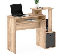 Scrivania con Cassetto in Tessuto Tavolo Porta PC Computer con Mensola Quercia