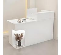 Scrivania con design moderno a LED per negozi di convenienza e abbigliamento, 80 cm, colore bianco