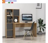 505606 SCRIVANIA HALK CM 156X55X71 ROVERE GOLD/ANTRACITE