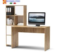 505607 SCRIVANIA HALK CM 156X55X71 ROVERE GOLD/BIANCO