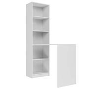 Scrivania Con Libreria Integrata, Moderna, Reversibile Con 4 Ripiani In Nobilitato, Arredo Studio E Cameretta, Facile Da Montare, Disponibile in Diversi Colori SCT8 (Rovere chiaro)