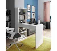 SCRIVANIA CON LIBRERIA MOD. ARTIS CM 106X53.5 H. 142 BIANCO FRASSINATO