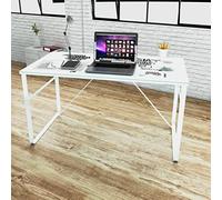 Scrivania con mappa del mondo, 120 x 60 cm, moderno tavolo da ufficio in vetro di sicurezza con gambe in legno, ideale per uso domestico e computer portatile, facile da montare