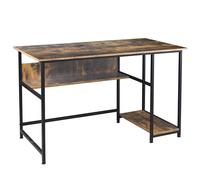 Scrivania con Mensola Libreria Tavolo Porta PC Computer Metallo Legno 120x60x76