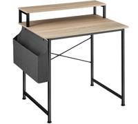 Scrivania con Ripiano e Sacca in Tessuto Tavolo da Laptop Mobile Lavoro Tessuto