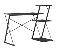 Scrivania con ripiano VidaXL 116x50x93 cm Nera