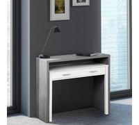 Scrivania consolle ufficio estraibile 99x36x88h cm scrivanie a scomparsa bianca