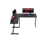 Scrivania da gaming Huzaro Hero 6.0 nera con illuminazione RGB.