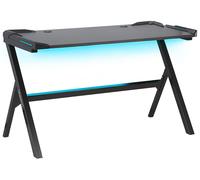Scrivania da Gaming Moderna con Luci LED RGB 120 x 60 cm Nera Danvers