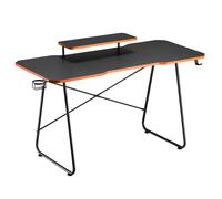 NanoRS Scrivania gaming con ripiano Alzata per monitor, 50 kg max, altezza 850 mm, nero, RS170