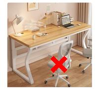 Scrivania da gioco ergonomica, postazione di lavoro compatta per piccoli spazi, dormitorio e camera da letto, finitura in legno originale