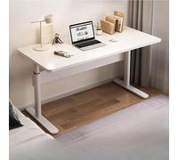 Scrivania da gioco regolabile, a forma di L, con sollevamento manuale, piano in legno spesso 15 mm, gambe in acciaio al carbonio, per casa, ufficio o camera da letto