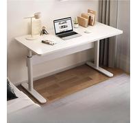 Scrivania da gioco regolabile, a forma di L, con sollevamento manuale, piano in legno spesso 15 mm, gambe in acciaio al carbonio, per casa, ufficio o camera da letto