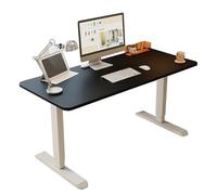 Scrivania da gioco regolabile in altezza, grande piano in legno con gambe in acciaio al carbonio, scrivania per computer sit-stand per casa e ufficio, 140 cm