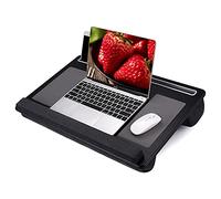 Scrivania da letto per computer portatile, con mouse e tappetino da polso, per notebook, MacBook, tablet, letto, divano, lavoro, scrittura, gioco, disegno (nero carbone per computer portatili fino a