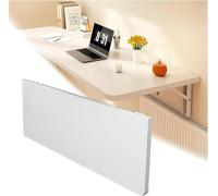 Scrivania da parete pieghevole salvaspazio in legno per computer portatile design minimalista bianco 60 x 24 cm perfetta per piccoli spazi e casa ufficio