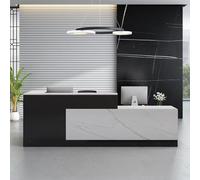 Scrivania da reception bianca con cassetti per parrucchieri uffici hotel e negozi di abbigliamentoElegante bancone per aziende estetiche