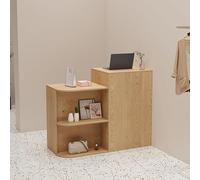 Scrivania da reception con cassetti chiudibili a chiave, tavolo moderno per negozi di abbigliamento e salone di bellezza, include contenitore