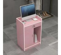 Scrivania da reception con cassetto chiudibile a chiave, tavolo negoziale per saloni di bellezza e negozio di tè alle bolle, 60 x 40 x 92 cm, mobili da ricevimento eleganti