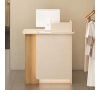 Scrivania da reception con serratura con finitura albicoccaElegante tavolo negoziale per salone di bellezza spa e ufficio Soluzione funzionale per spazio di lavoro 80 x 45 x 95 cm