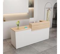 Scrivania da reception in legno a forma di L per ufficio Computer postazione di lavoro moderno bancone elegante tavolo da ricevimento design ergonomico Mobili salvaspazio