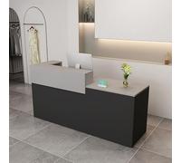 Scrivania da reception in legno a forma di L per ufficio tavolo per computer elegante bancone cassa moderna postazione di lavoro durevole mobili per uso aziendale