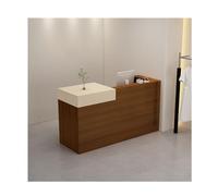 Scrivania da ricevimento in legno con cassetti, 100 cm, per ufficio, clinica, istituto di bellezza, ingresso, vendita al dettaglio, mobili eleganti e funzionali per ricevimenti