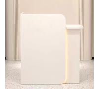 Scrivania da ricevimento in legno con luci a LED Cassetti con serratura Compatto Contatore di pagamento Supporto per ricevimenti al dettaglio Mobili da reception moderni