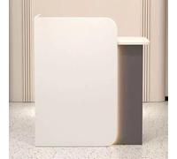Scrivania da ricevimento in legno con luci a LED e cassetti con serratura, piccolo bancone per la vendita al dettaglio, elegante banco reception per aziende