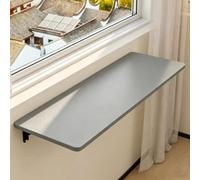 Scrivania da Scomparsa, Tavolo a Ribalta da Parete Spessore 1,8 cm | Sistema Pieghevole Salvaspazio, Portata 50kg per Studio, Ufficio, Camera(Gray,60x40cm/23.6x15.7in)