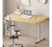 Scrivania da studio regolabile con manovella e supporto in acciaio al carbonio, ideale per ufficio, lavoro, scrivania, giochi, attività di studio e lettura di libri