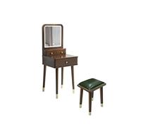 Scrivania da Toeletta Scrivania vanity set da scrivania multifunzionale scrivania moderna donna da letto da letto da letto piccolo con sgabello, specchio, tre cassetti Tavolo per Camera da Letto