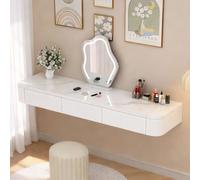Scrivania Da Trucco Galleggiante Con Cassetti Tavolo A Parete Contenitore Completamente Assemblato Salvaspazio Moderna Toletta O Camera Letto Bagno Piccoli Spazi