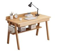 Scrivania da ufficio for casa Scrivania for computer in legno Con cassetti Stile rustico Con ripiano portaoggetti for studiare, scrivere, mangiare(80x50cm/31.5x20in)