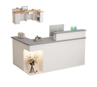 Scrivania da ufficio in legno con serratura, ideale per istituzioni edunali e ospedali (C-destra, 140 x 55 x 90 cm)