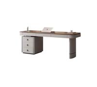 Scrivania da ufficio in legno massello, scrivania moderna e minimalista per uffici aziendali e spazio di lavoro domestico di lusso, elegante tavolo per computer e scrittura, design durevole ed