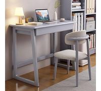 Scrivania da ufficio in legno Scrivania da studio moderna for computer Stile rustico Piccolo/grande Facile da montare for casa/ufficio/camera da letto/studio(Grey,100x45cm/39x18in)